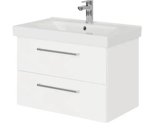 Pelipal Badmöbel-Set Sunline 105 BxHxT 76,5 x 56 x 46 cm Frontfarbe weiß hochgla