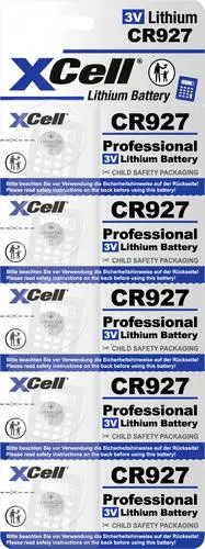 XCELL CR927 5X - Lithium-Knopfzelle 5er Blister - Zuverlässige Energiequelle für kleine Geräte. Die XCell Lithium-Knopfzellen bieten hohe Kapazität, lange Lagerfähigkeit und sind kindersicher verpackt. Ideal für Smart-Home-Geräte, Fernbedienungen und mehr.