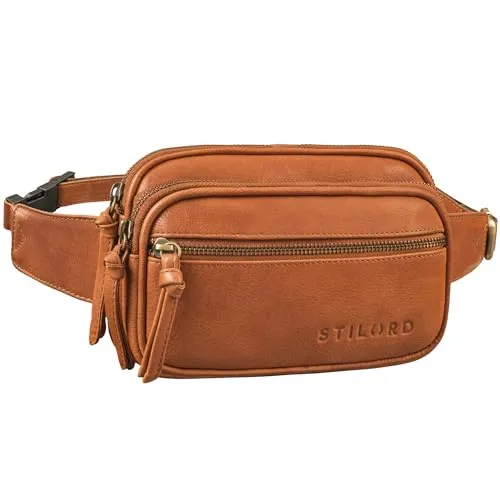 STILORD 'Juno' 2-in-1 Crossbody Bag Damen Leder - Mode-Hüfttaschen: Zeitloses Design aus naturbelassenem Echtleder, ideal für Alltag und Reisen, mit viel Platz für Ihre Essentials.