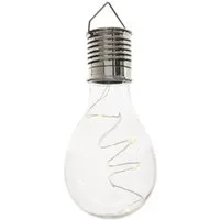 Marelida LED Solar Glühbirne Hängend Dekoleuchte Garten Terrasse Balkon Transparent