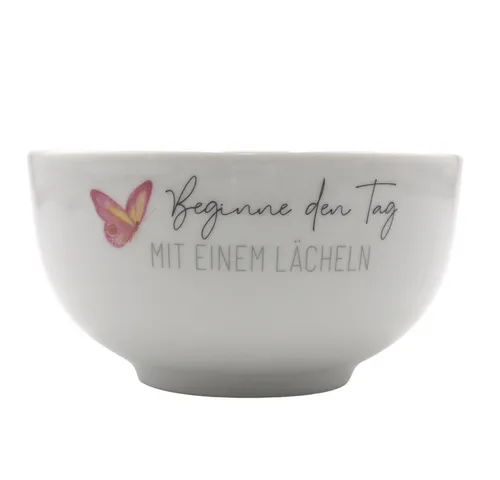 Dekohelden24 Müslischale Frühstücksschale, Schüssel aus Porzellan, Porzellan, ml
