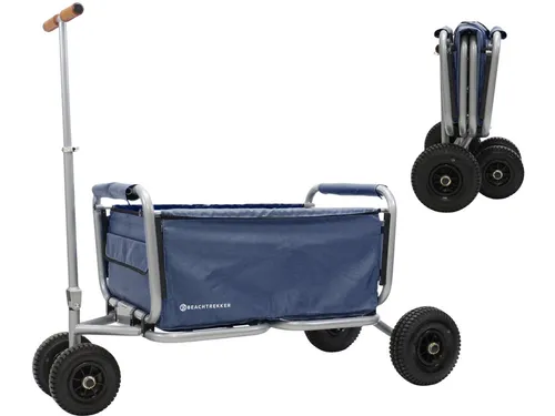 Beachtrekker Life Faltbarer Bollerwagen mit Feststellbremse in blau von Beachtrekker
