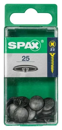 Spax Abdeckkappen schwarz zum stecken - 25 Stk. Abdeckkappen