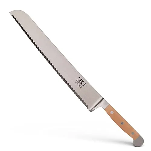 Güde Solingen-Brotmesser 32 cm - Handmade in Germany - Brotmesser aus der Alpha Birne Serie, geschmiedet aus einem Stück für herausragende Schärfe und Festigkeit, ideal für Links- und Rechtshänder.