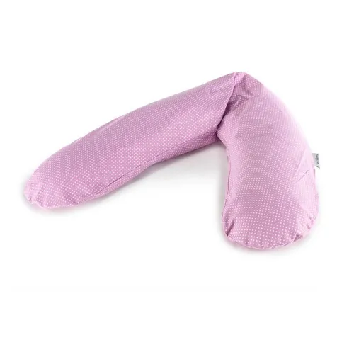 Theraline Stillkissen 190cm mit Bezug Punkte Flieder - Stillkissen & -bezüge, ergonomische Unterstützung für Mutter und Kind, ideal für eine entspannte Stillzeit und vielseitig einsetzbar.