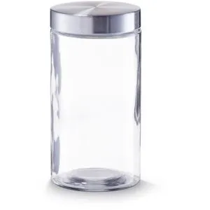 Zeller Vorratsglas 19918, mit Edelstahldeckel, 1,6 Liter, rund