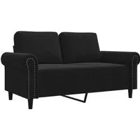 vidaXL 2-Sitzer-Sofa Schwarz aus Samt 120 cm - Sofa in elegantem Schwarz, mit weichem Samtbezug und robustem Metallgestell für höchsten Komfort und Stabilität. Ideal zum Entspannen und als stilvoller Blickfang in deinem Zuhause.