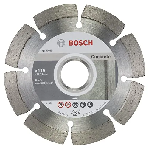 Bosch Diamanttrennscheibe 10x Standard for Concrete, Ø 115 mm - Diamant-Trennscheiben für Beton, ideal für präzise Schnitte in verschiedenen Betontypen. Optimierte Diamantmatrix für zuverlässige Ergebnisse, passend für Winkelschleifer.