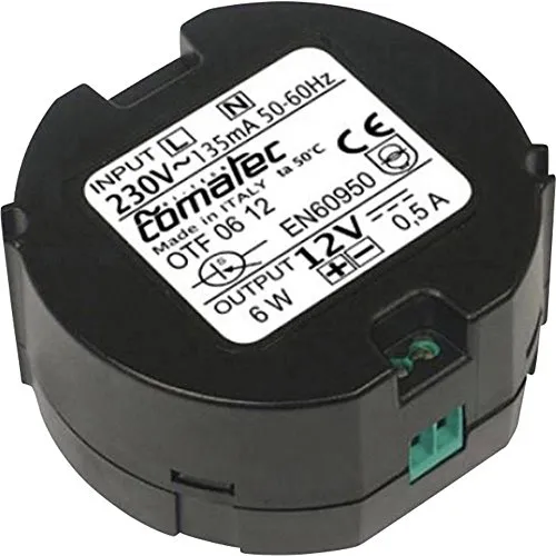 Comatec AC/DC-Einbaunetzteil OTF/06.12RA 12 V/DC 0.5 A 6 W