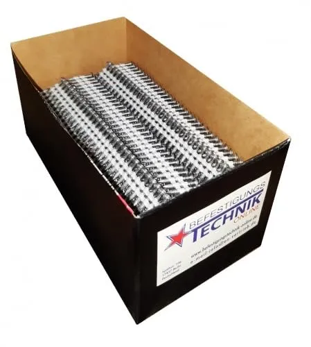 20° Haftennägel 2,8x25mm Ring rostfrei für Kombinagler - 2500 rostfreie Edelstahl Haftennägel für Blechdächer und Zinkverkleidungen, kompatibel mit verschiedenen Kombinaglern. Ideal für langlebige und sichere Befestigungen.