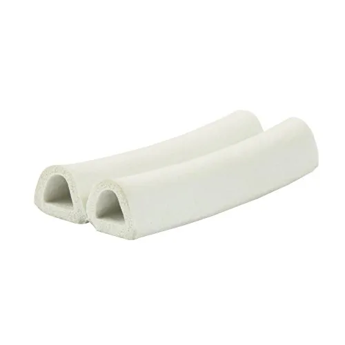 DQ-PP Fensterdichtung – 1 Meter – Weiß – selbstklebend – Profil D 12x14 Millimeter – Dichtband Dichtungsband – klebend Isolierband Klebedichtung Gummi Fensterdichtband