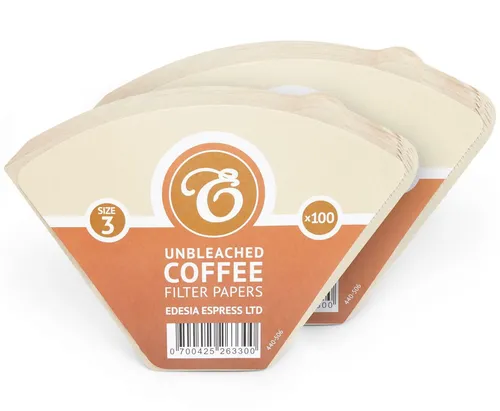 Kaffeefilterpapier Größe 3 / 102 Kegelform, ungebleicht braun 200