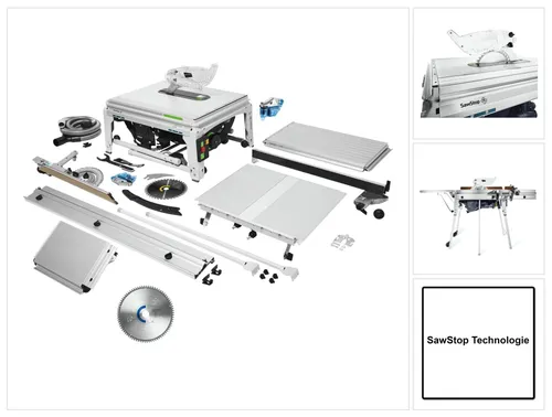 Festool TKS 80 EBS Set Tischkreissäge 2200 Watt mit Spezial Kreissägeblatt