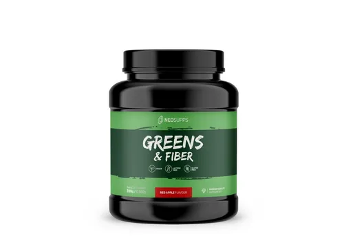 Neosupps Greens & Fiber 390g Red Apple​, Hochdosiertes Superfood-Pulver Pulver