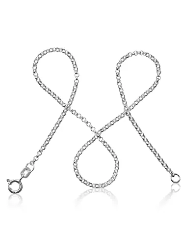 modabilé Erbskette Damen Halskette aus 925er Sterling Silber (40cm I 2mm breit) Silberkette 925 ohne Anhänger Echt Silberne Kette für Frauen Kurz
