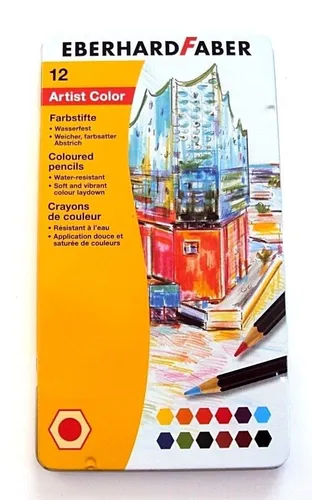 Buntstifte ARTIST COLOR Eberhard Faber 516112 Blechetui Farbstifte 12