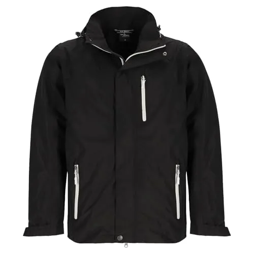 Blue Wave Herren Funktionsjacke Jupp - Wasserdichte Outdoor-Jacke in Schwarz - Funktionsjacke für Herren, wasserdicht und winddicht mit 10000 mm Wassersäule, ideal für Outdoor-Aktivitäten und wechselhaftes Wetter.