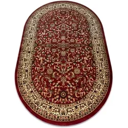 Teppich Royal Adr Oval Modell 1745 Rotwein Red 100x180 Cm