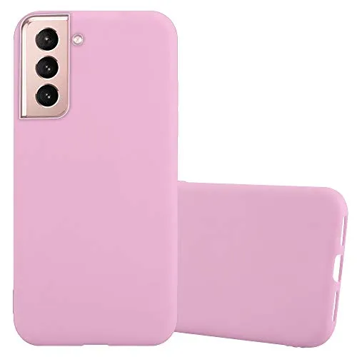 Cadorabo Hülle kompatibel mit Samsung Galaxy S21 Plus Schutzhülle TPU Silikon Case Candy Design Slim Kratzfest Weiche Gummi mit Rundumschutz Case Hülle für Galaxy S21 Plus in Rosa