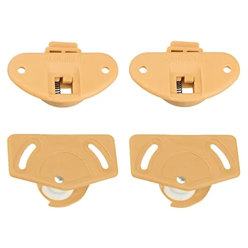 cyclingcolors 2x Laufrollen Schiebetür Laufwerk Führung Laufwagen Schrank Laufteil Rollen Laufschiene Kunststoff, Beige