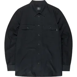 Vintage Industries Baron Hemd Schwarz 3XL für Männer - Robustes Herrenhemd mit Brusttaschen, enzymbehandelt für hohen Tragekomfort und aus schwerem Gewebe für Langlebigkeit im Alltag.