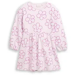 TOM TAILOR Mädchen Kleid 1048292 - Neon Lilac Flower Print - Kleider für Mädchen: Kurzarm Sweatkleid mit Blumen-Allover-Print, aus weichem Felpa-Stoff, ideal für Herbst und Winter, bequem und robust.