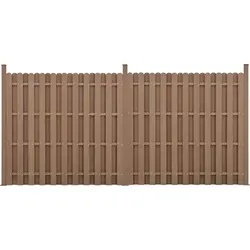 neu.holz WPC Gartenzaun Gerade 185x376cm