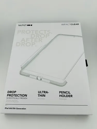 tech21 iPad 9,7 5./6. Gen Schutzhülle Transparent Stifthalter Clear Case