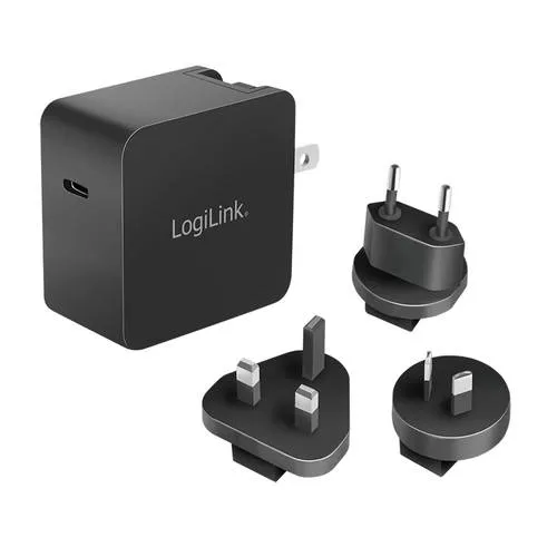 Logilink USB Travel Charger USB-CF PA0302 - Praktischer Reiseadapter mit USB-C-Anschluss, ideal für das Laden von Geräten unterwegs, kompakt und leicht für den perfekten Reisebegleiter.