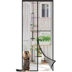 Sekey Fliegengitter Tür Magnet 80x210 cm, Katzensicher und Langlebig - Hochwertiges Fliegengitter mit geräuschlosem Magnetverschluss für müheloses Öffnen. Ideal für verschiedene Türgrößen, einfach zu montieren und sorgt für einen effektiven Insektenschutz in Ihrem Zuhause.