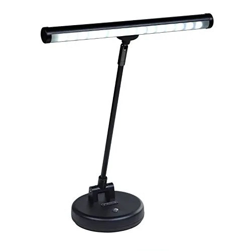Fame PL-102 BK LED Pianolampe - Keyboard-Beleuchtung mit 10 Power-LEDs, energieeffizient und justierbar für optimale Ausleuchtung, inklusive USB-Adapter für flexible Nutzung.