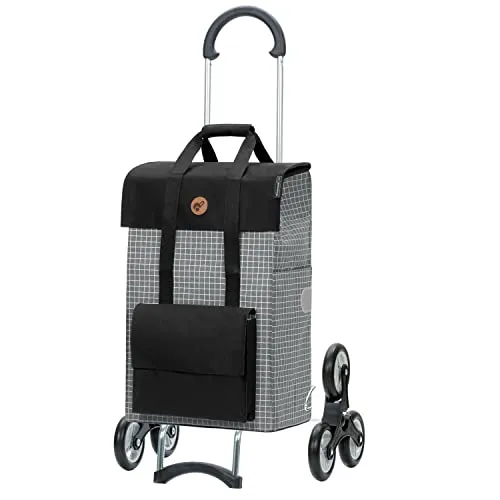 Andersen Treppensteiger Scala Shopper, 51 l - Einkaufstrolley mit 6 Rollen, ideal für müheloses Treppensteigen und einen geräumigen Stauraum von 51 l. Wasserabweisend und standfest für komfortables Einkaufen.