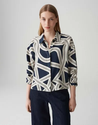 OPUS Klassische Bluse Famena lane 34 - Stylische Bluse in Größe 34 aus 85% Viskose und 15% Polyamid, ideal für elegante Anlässe. Farbe: coal blue.
