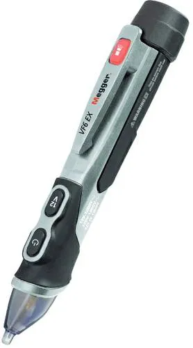 Megger VF6 Wechselspannungsdetektor CAT IV 1000V - Elektroinstallation: Der Megger VF6 erkennt Wechselspannung bis 1000V und bietet akustische sowie visuelle Signale. Ideal für den Einsatz in petrochemischen Umgebungen und bei schlechten Lichtverhältnissen.