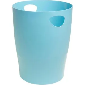 Exacompta Papierkorb 45391D, ECOBIN, cyan, rund, aus Kunststoff, 15 Liter