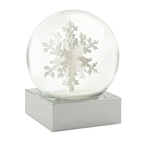 CoolSnowGlobes Schneeflocke Schneekugel - Hochwertige Schneekugel, handgefertigt aus Glas mit detailreicher Schneeflocke und schimmerndem Silber. Perfekte Ergänzung für Ihre Wohnkultur und ideal als Geschenk.