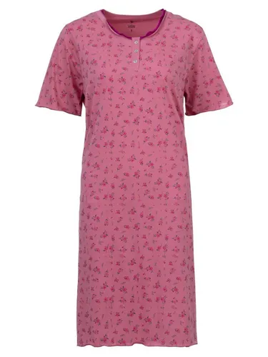 zeitlos Nachthemd Nachthemd Kurzarm - Rüsche mit Blumen