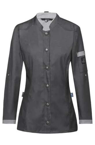 Damen Kochjacke Bikerstyle 