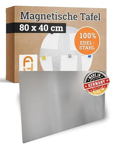 Feuerfest 123 Magnettafel 80x40cm aus Edelstahl von Feuerfest 123