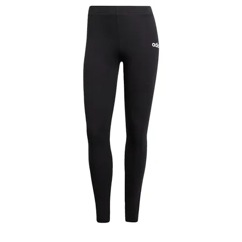 adidas Damen Essentials LINEAR Cotton Leggings, Black/White, XXS - Leggings aus 90 % Baumwolle mit hohem Bund, ideal für Komfort und Style im Alltag.