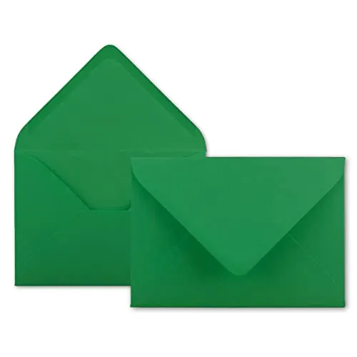 50x Brief-Umschläge in Dunkel-Grün in grün von NEUSER PAPIER