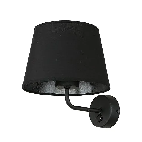 Licht-Erlebnisse Wandleuchte MAJA - Moderne Wandlampe in Schwarz mit Schalter, ermöglicht individuelle Lichtgestaltung durch freie Leuchtmittelwahl – ideal für jeden Raum.