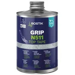 Bostik Grip N511 Top Tape - Bitumöser Voranstrich 1000ml - Klebeprodukte: Bostik Grip N511 Top Tape, ideal für poröse Untergründe, sorgt für optimale Haftung bei Dacharbeiten. Perfekt für Handwerker und Heimwerker!