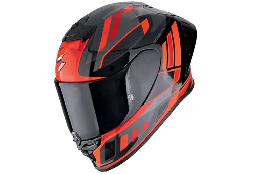 Scorpion Exo-R1 Evo Air II Vital Integralhelm Schwarz/Silber/Rot XL - Motorradhelm mit neuem Airfit Konzept für individuelle Anpassung, ultra-leichtem Schutz durch Ultra TCT® Technologie und Pinlock® Maxvision gegen Beschlagen.