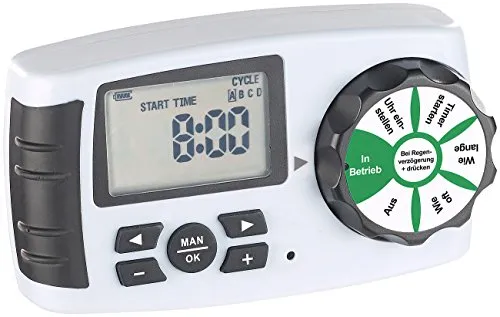 Royal Gardineer Zubehör zu Bewässerung Uhr: Bewässerungscomputer BWC-400 für 4 Bewässerungs-Adapter, Magnet-Ventil (Bewässerungscomputer 4 Anschlüsse, Garten, Gartenschlauch)