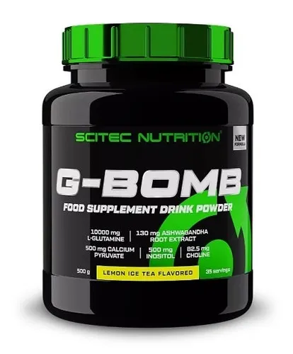 Scitec Nutrition G-Bomb 2.0 - Pfirsich-Eistee - Protein Shake für Muskelaufbau, erfrischender Pfirsich-Eistee-Geschmack, ideal für Fitness-Enthusiasten.