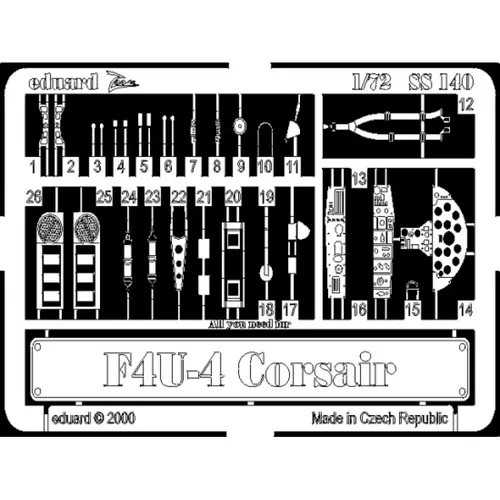 MW22 EDUARD SS140 F4U-4 1/72 ZOOM SET for ITALERI