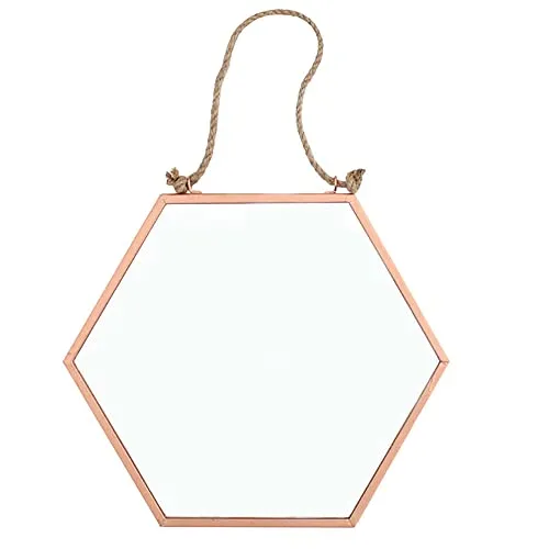Jones Home & Gifts Kleiner Spiegel | geometrisch | H: 17,5 cm B: 20 cm T: 0,5 cm | 1 Stück