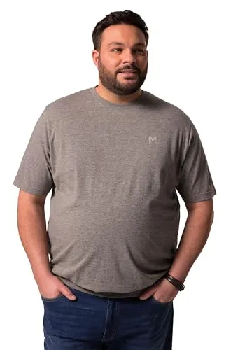 Men Plus Herren T-Shirt Bauchfit 3XL grau Melange von MEN+