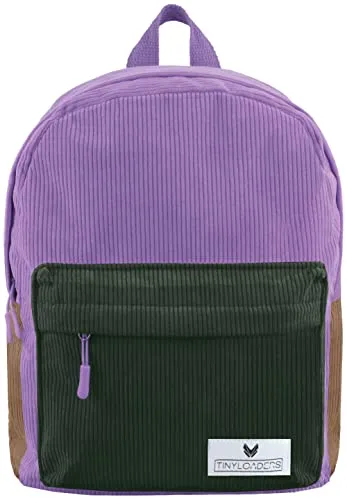 Tinyloaders Damen Rucksack Kord Daypack Cord Backpack Freizeitrucksack Freizeit Citytasche Arbeit Schule kleiner Cityrucksack Reisen Wandern, Lavender